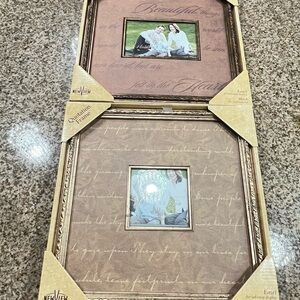 Quotation Frame Set in Brown and Tan
